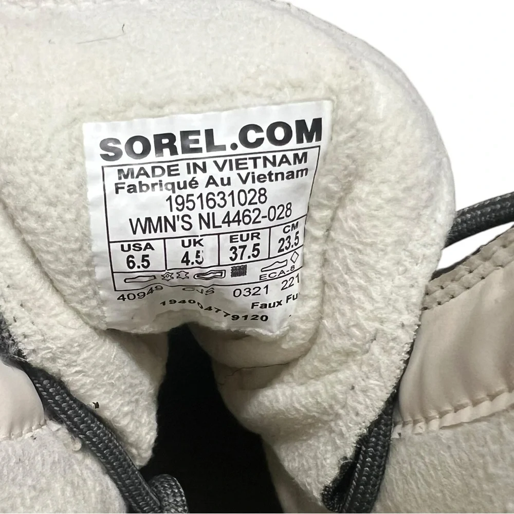 Sorel Explorer II Joan Faux Fur Waterproof Grill Fawn Boots Gray Womens Size 6.5